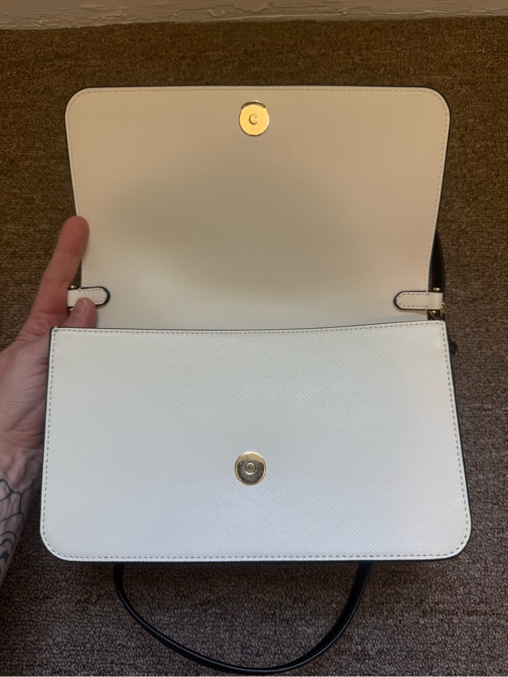 Kate Spade Colorblock Flap Crossbody & Matching wallet bundle |Toasted Hazelnut - Picture 6 of 13